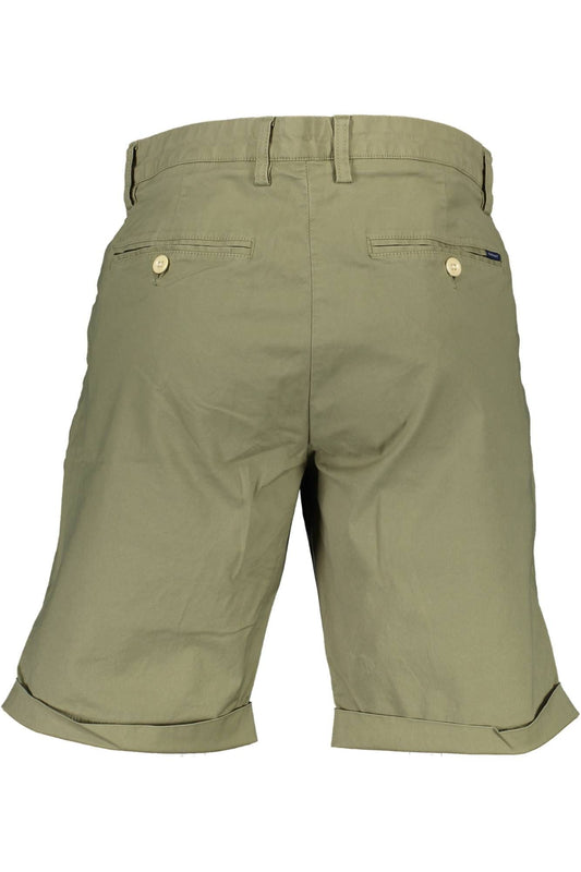 Chic Green Cotton Bermuda Shorts