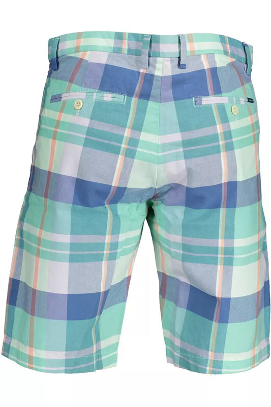 Sleek Green Bermuda Shorts with Classic 5-Pockets