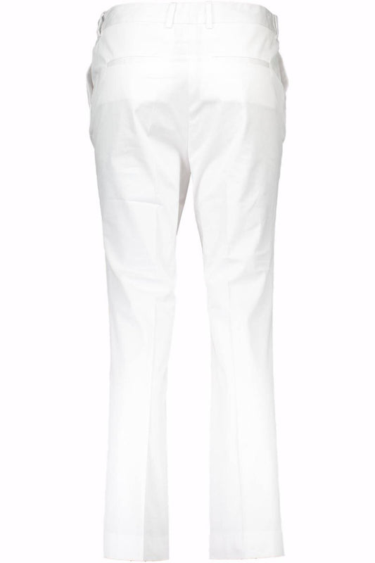 Chic White Cotton Trousers with Gant Logo