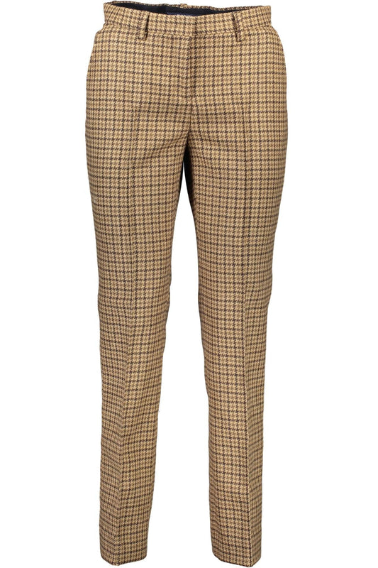 Chic Brown Four-Pocket Trousers