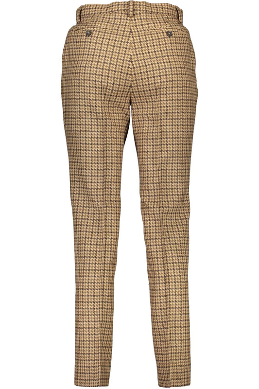 Chic Brown Four-Pocket Trousers