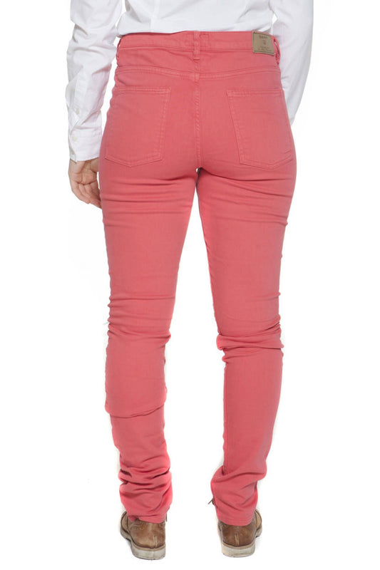 Elegant Narrow Leg Pink Trousers