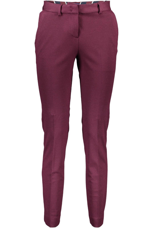 Elegant Purple Four-Pocket Trousers