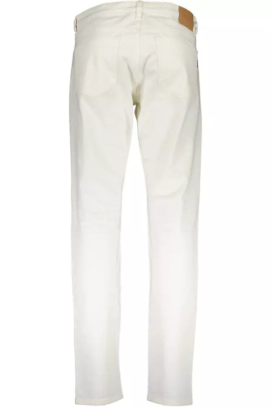 Elegant Slim White Trousers