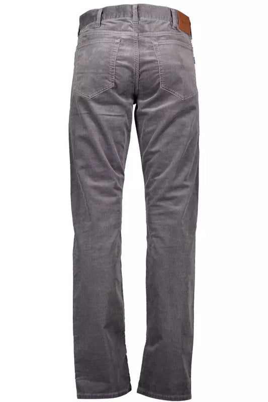 Elusive Gray Cotton Stretch Pants