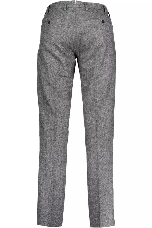 Chic Gray Blend Trousers with Pockets
