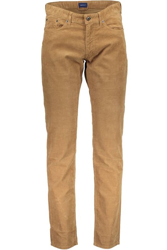 Elegant Gant Cotton Trousers | Classic Brown