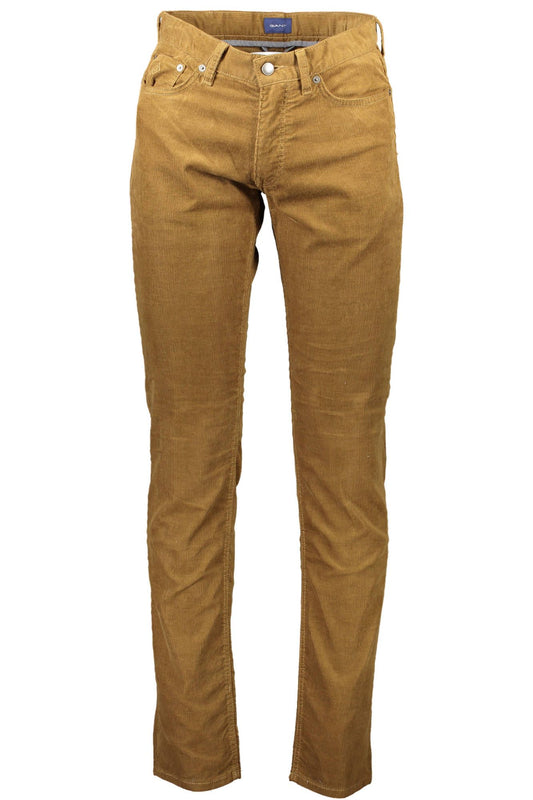 Classic Brown Cotton Trousers