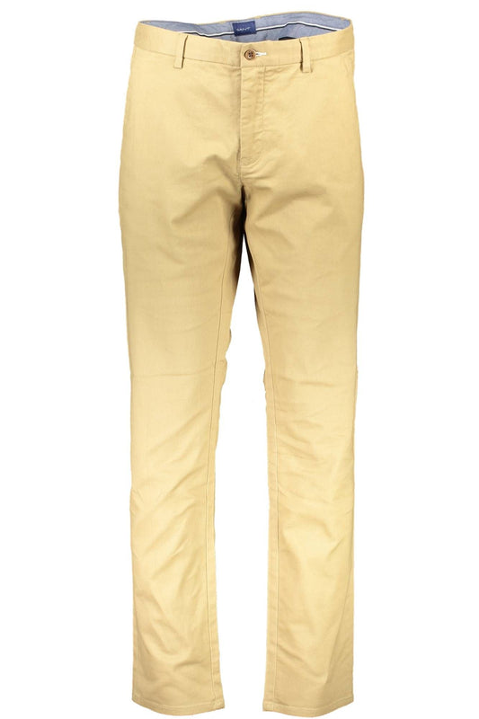 Chic Brown Cotton Trousers