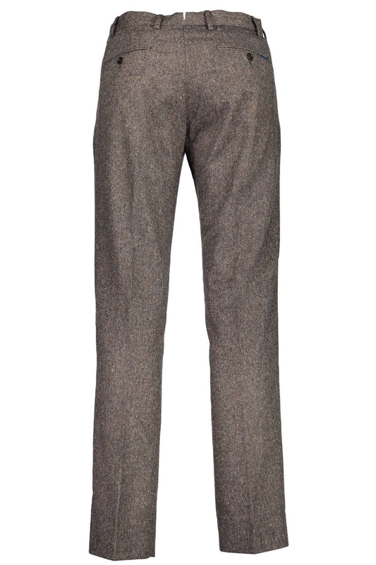 Silk Brown Trousers with Classic Four-Pocket Design