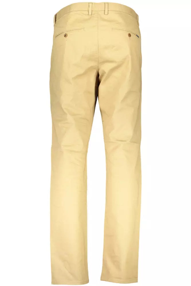 Chic Brown Four-Pocket Stretch Trousers