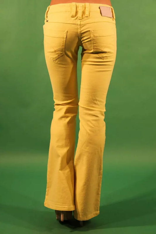 Chic Yellow Narrow Leg Trousers