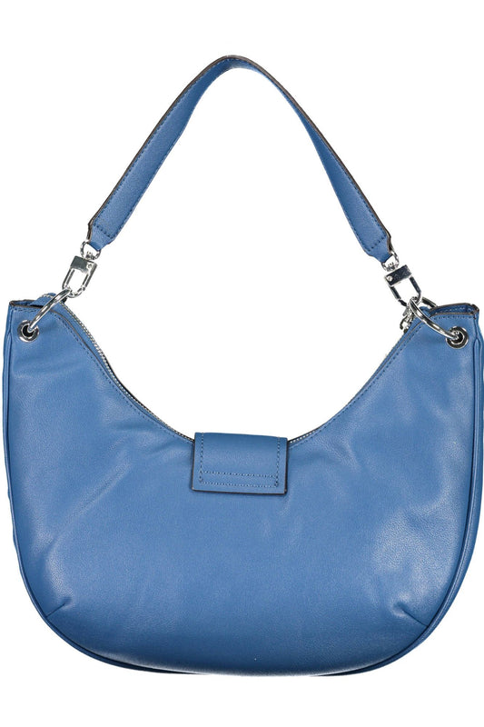 Elegant Blue Handbag with Detachable Strap