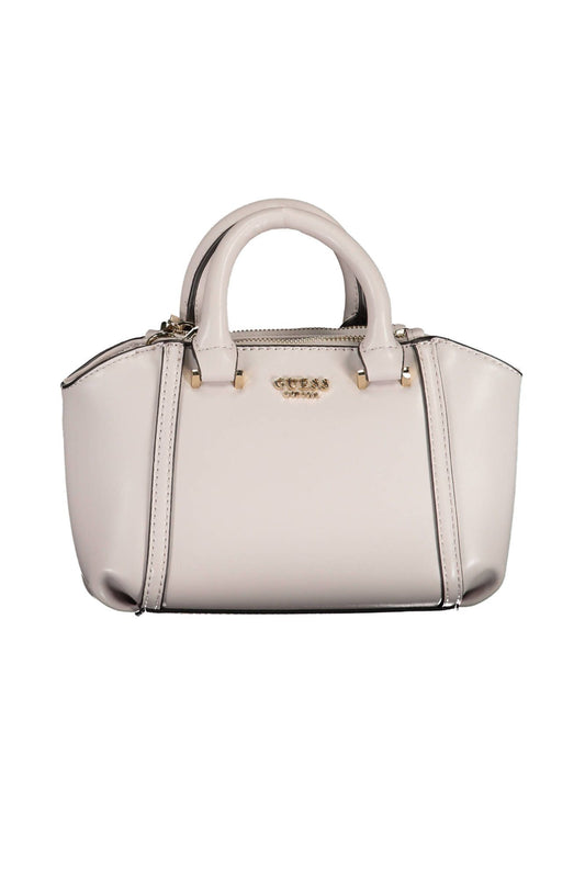 Chic Gray Guess Shoulder Bag with Contrasting Details