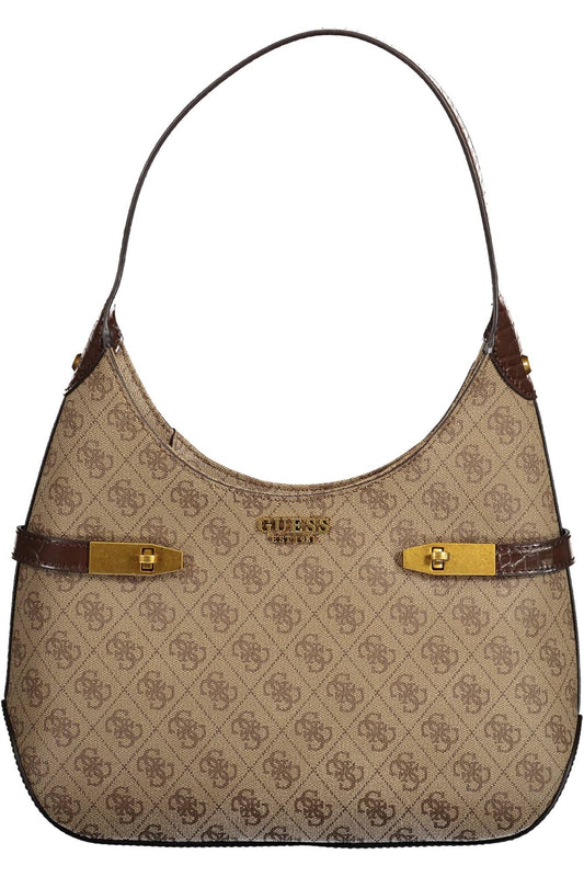 Elegant Brown Shoulder Handbag