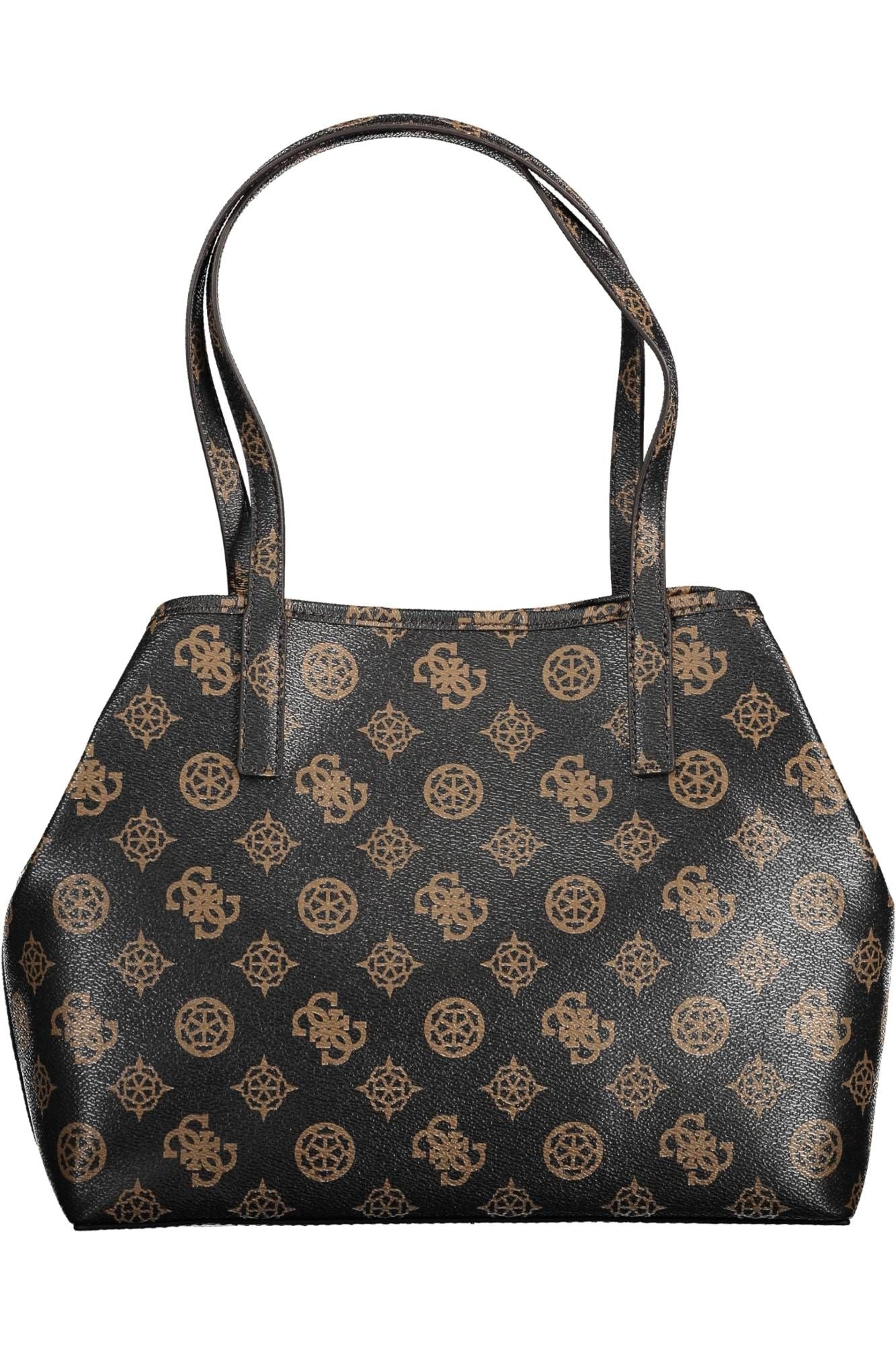 Chic Brown Polyurethane Shoulder Bag for Women