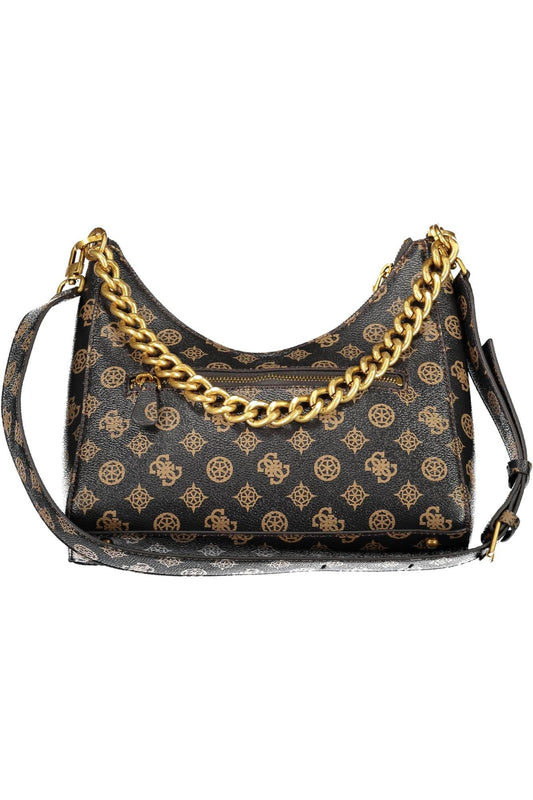 Elegant Brown Chain Handle Handbag