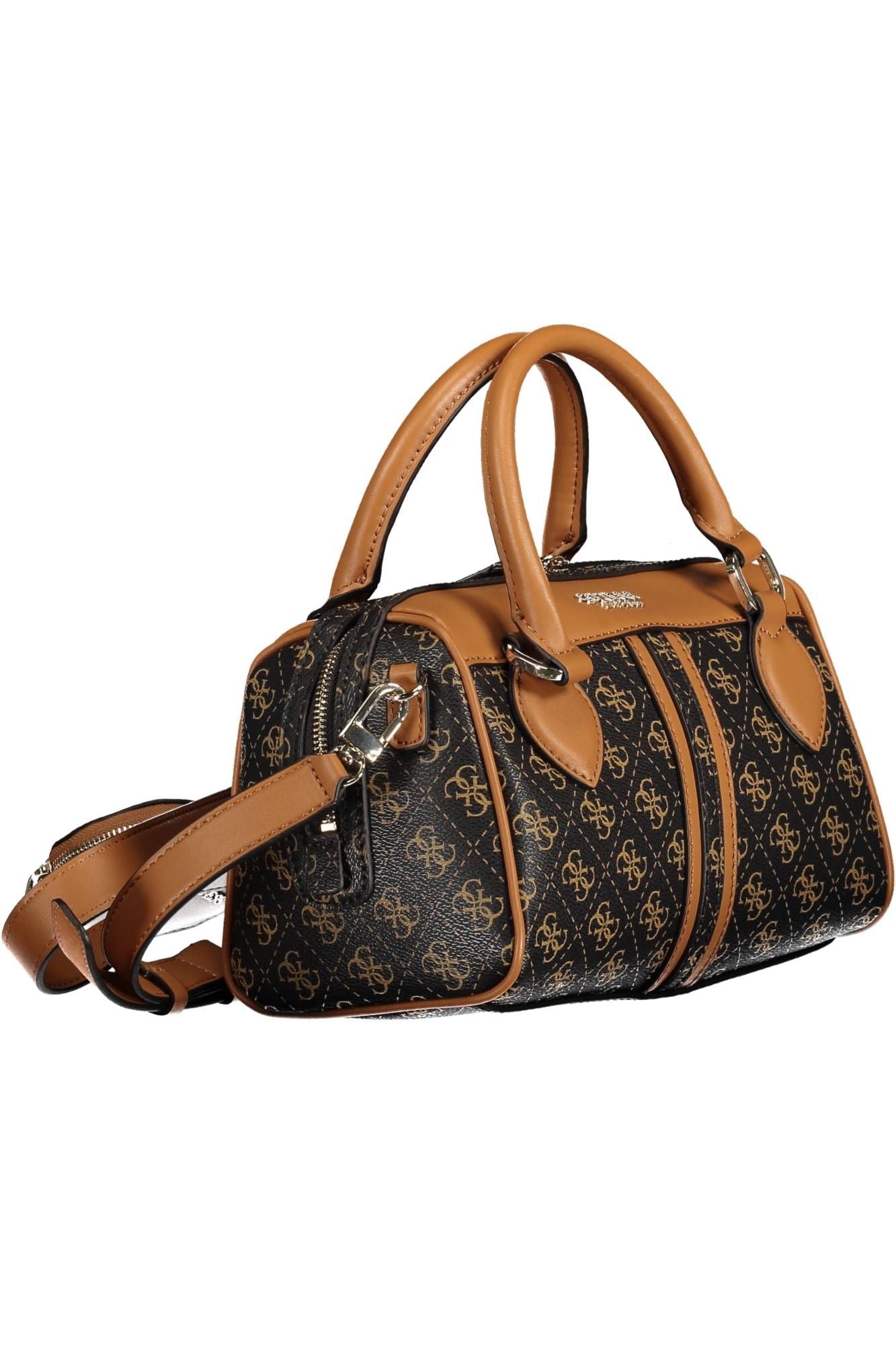 Elegant Brown Handbag with Contrasting Details
