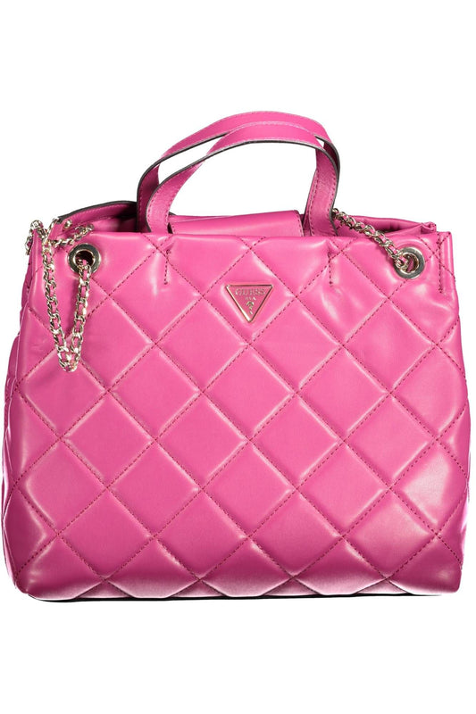 Chic Pink Chain-Handle Tote for Everyday Elegance
