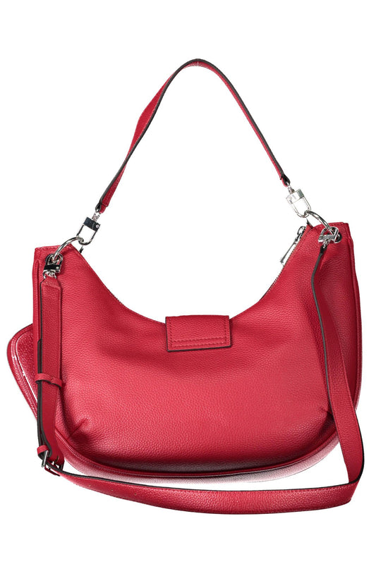 Chic Red Guess Polyurethane Handbag with Coin Purse
