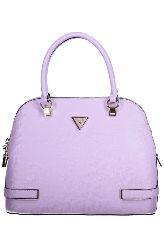 Elegant Purple Handbag with Contrasting Details
