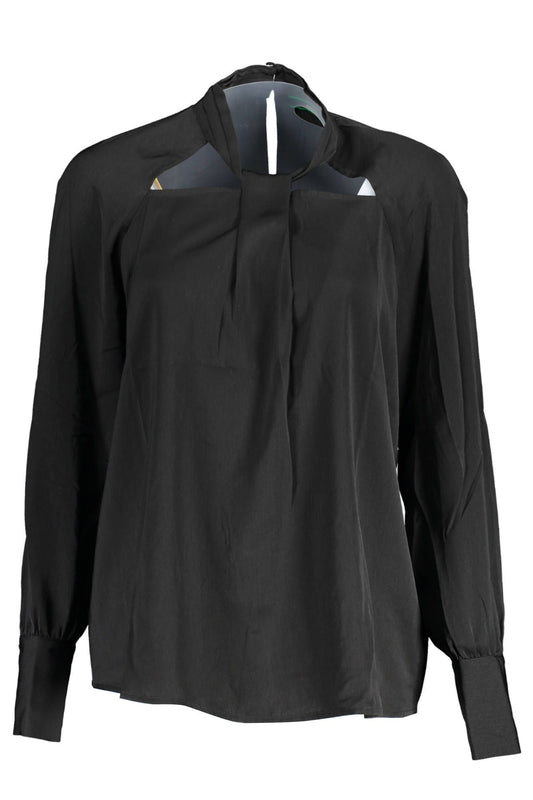 Elegant Long-Sleeved Black Shirt