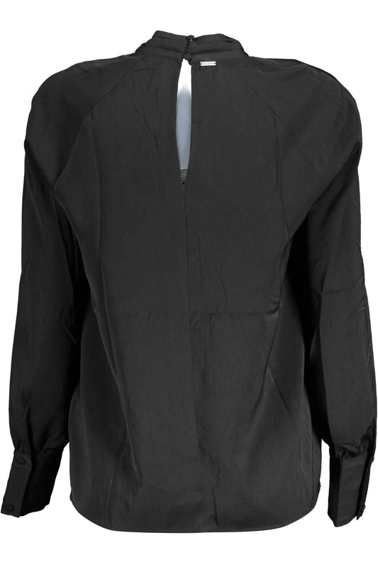 Elegant Long-Sleeved Black Shirt