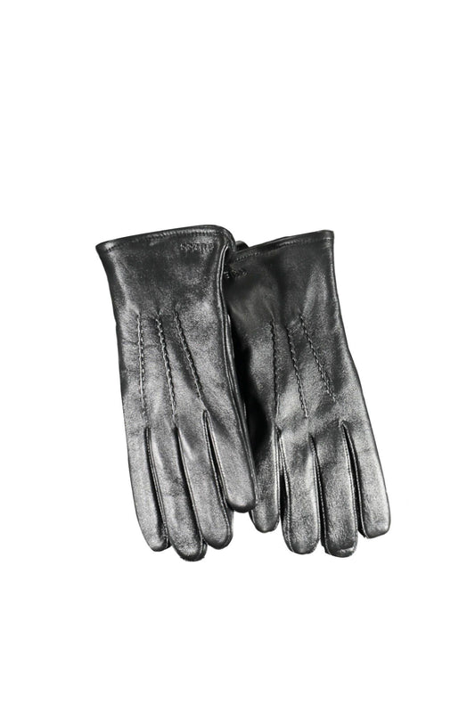 Elegant Leather Gloves with Contrasting Accents