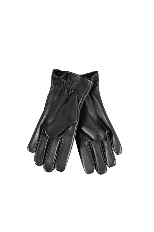 Elegant Leather Gloves with Contrasting Accents
