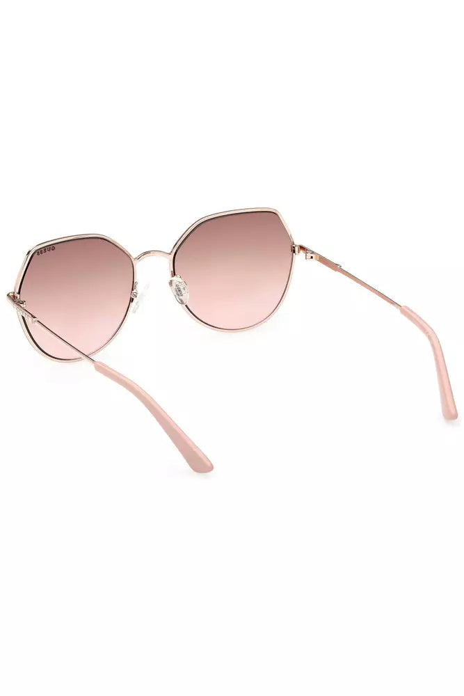 Bronze Round Lens Sunglasses with Metal Frame