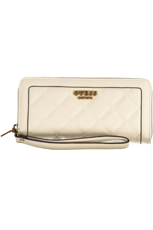 Elegant Beige Multipurpose Wallet with Chic Details