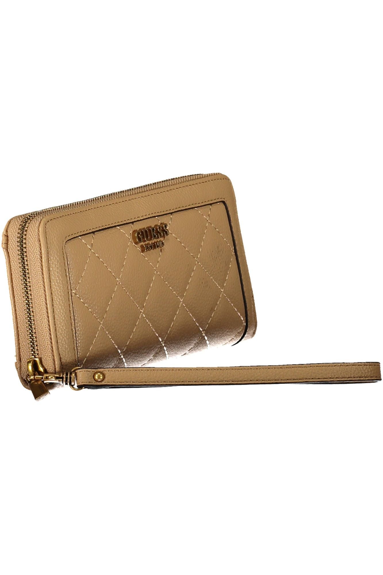 Chic Beige Multi-Compartment Wallet with Contrasting Details
