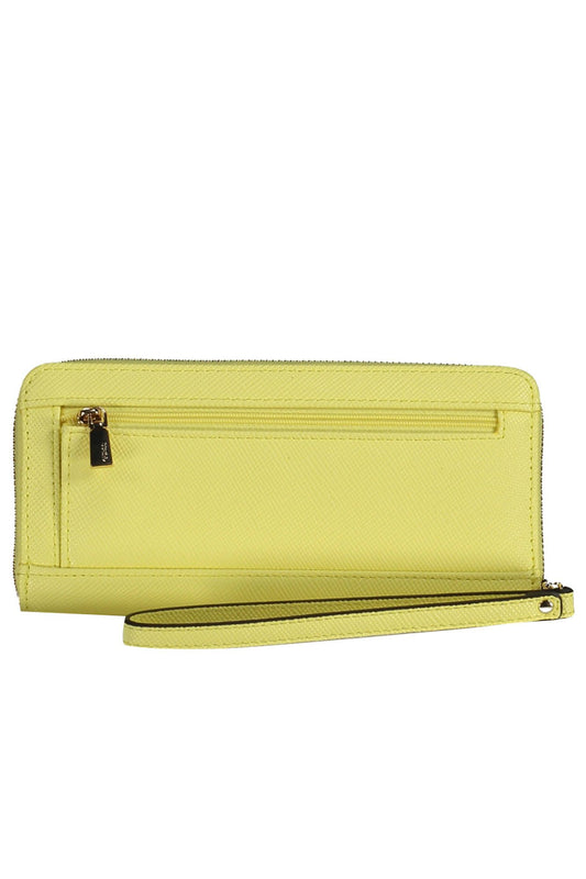 Sunny Yellow Chic Wallet with Contrasting Details