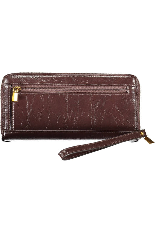 Elegant Brown Wallet with Secure Zip Closure