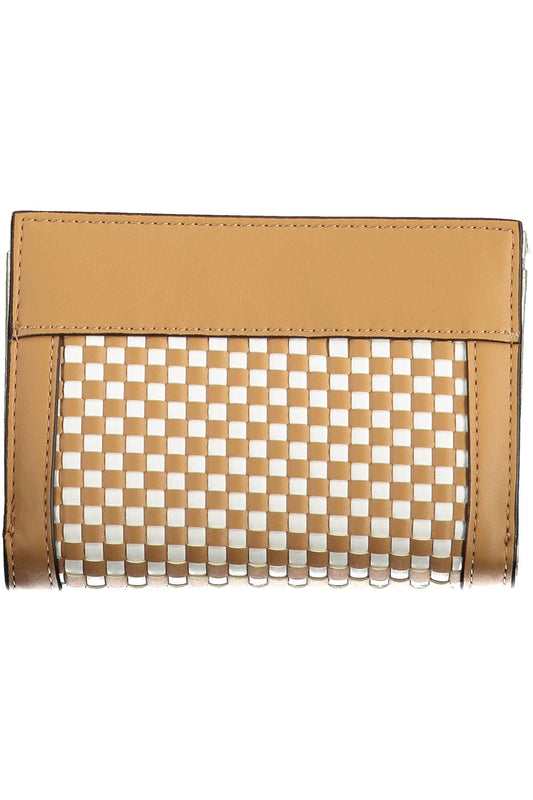 Chic Brown Polyurethane Multi-Compartment Wallet