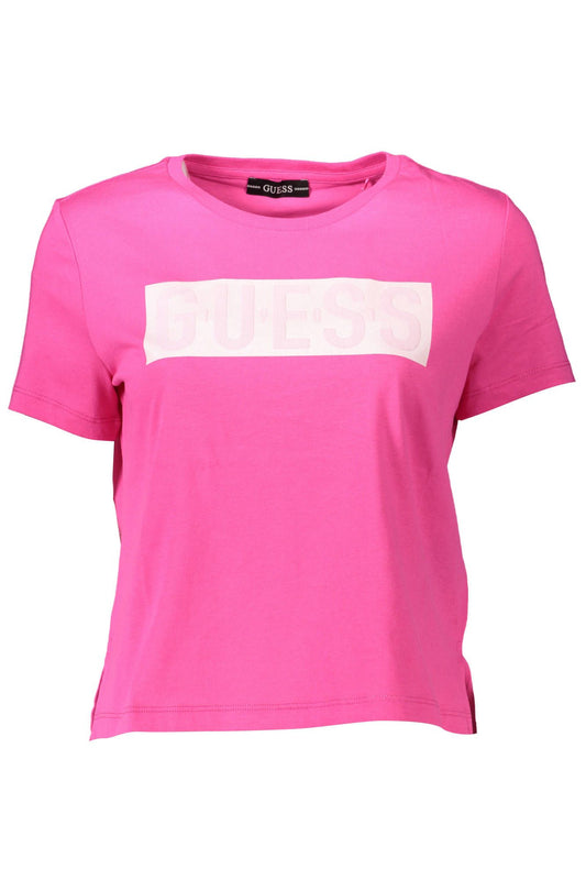 Chic Pink Logo Print Tee
