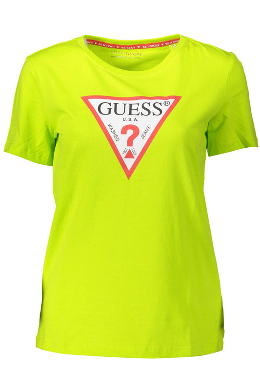 Chic Green Guess Tee with Iconic Logo