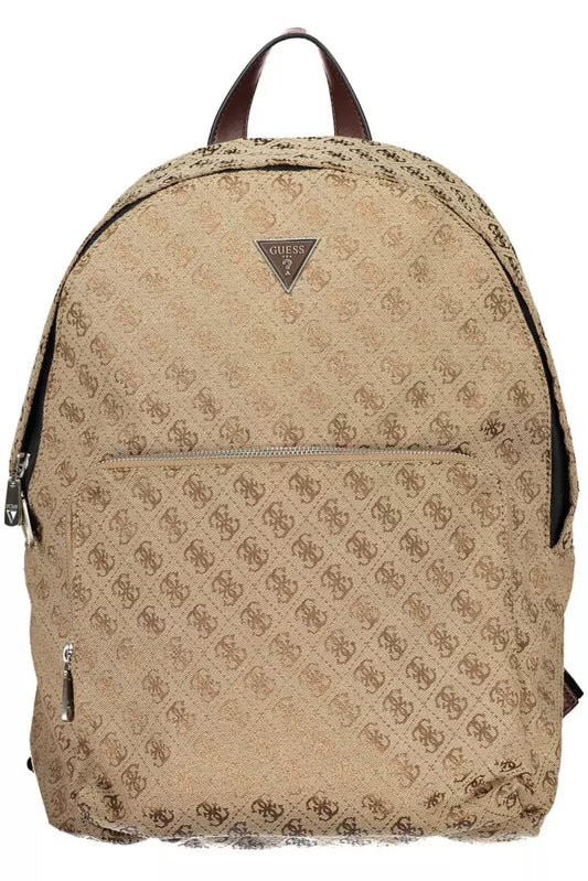 Brown Polyester Backpack