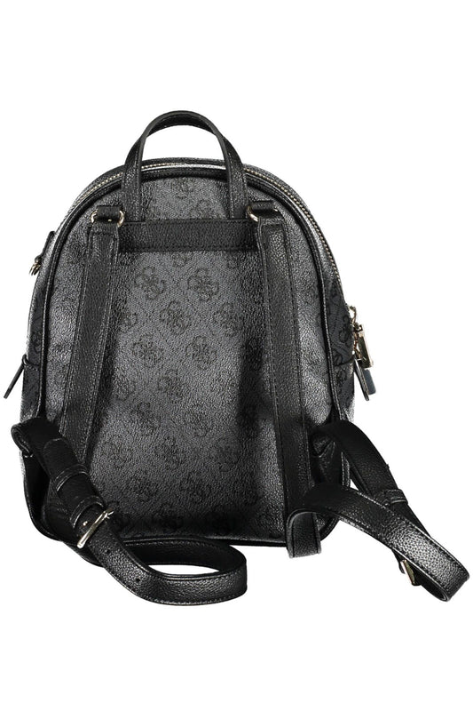 Chic Black Backpack with Removable Coin Purse