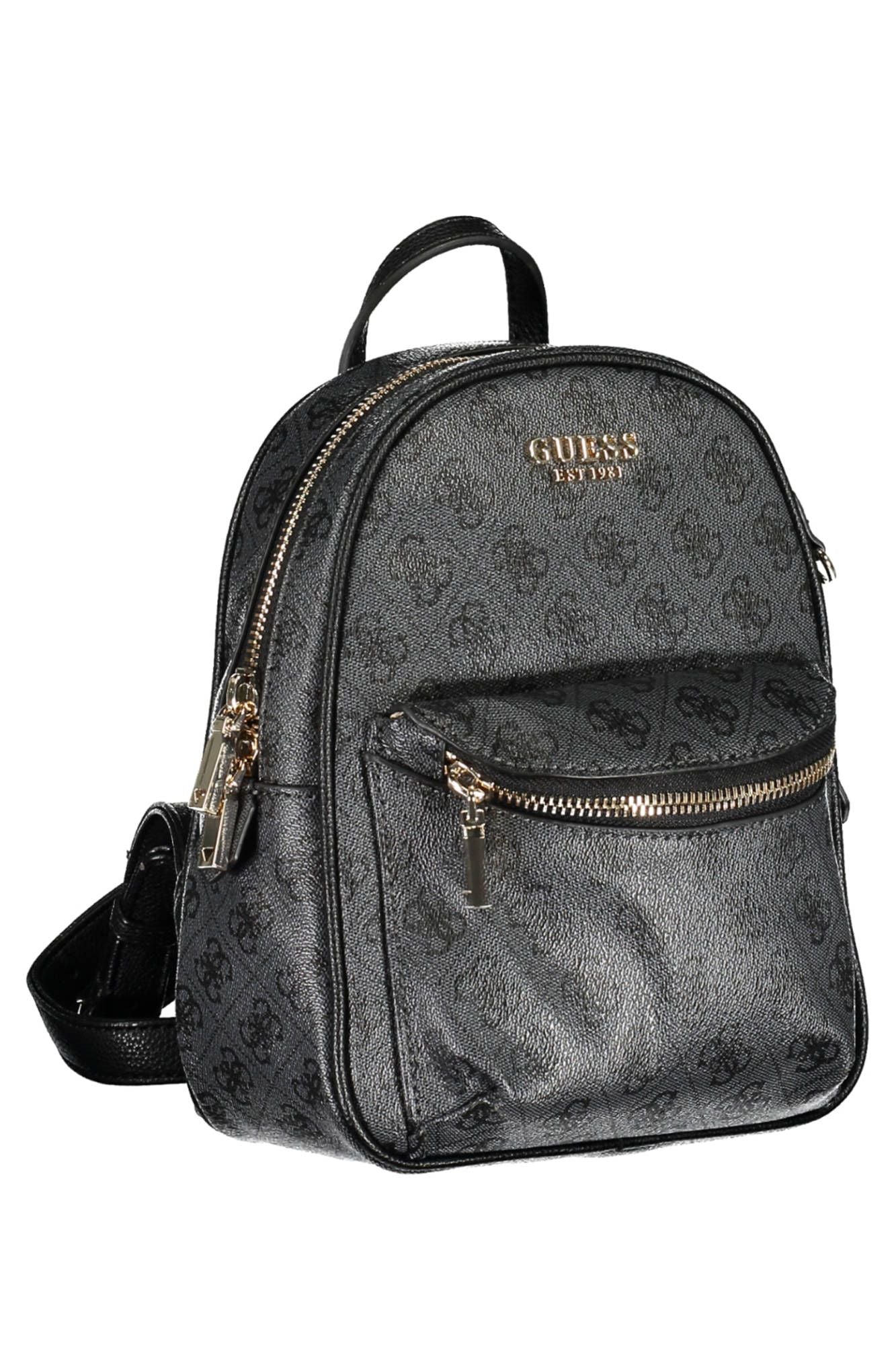Chic Black Backpack with Removable Coin Purse