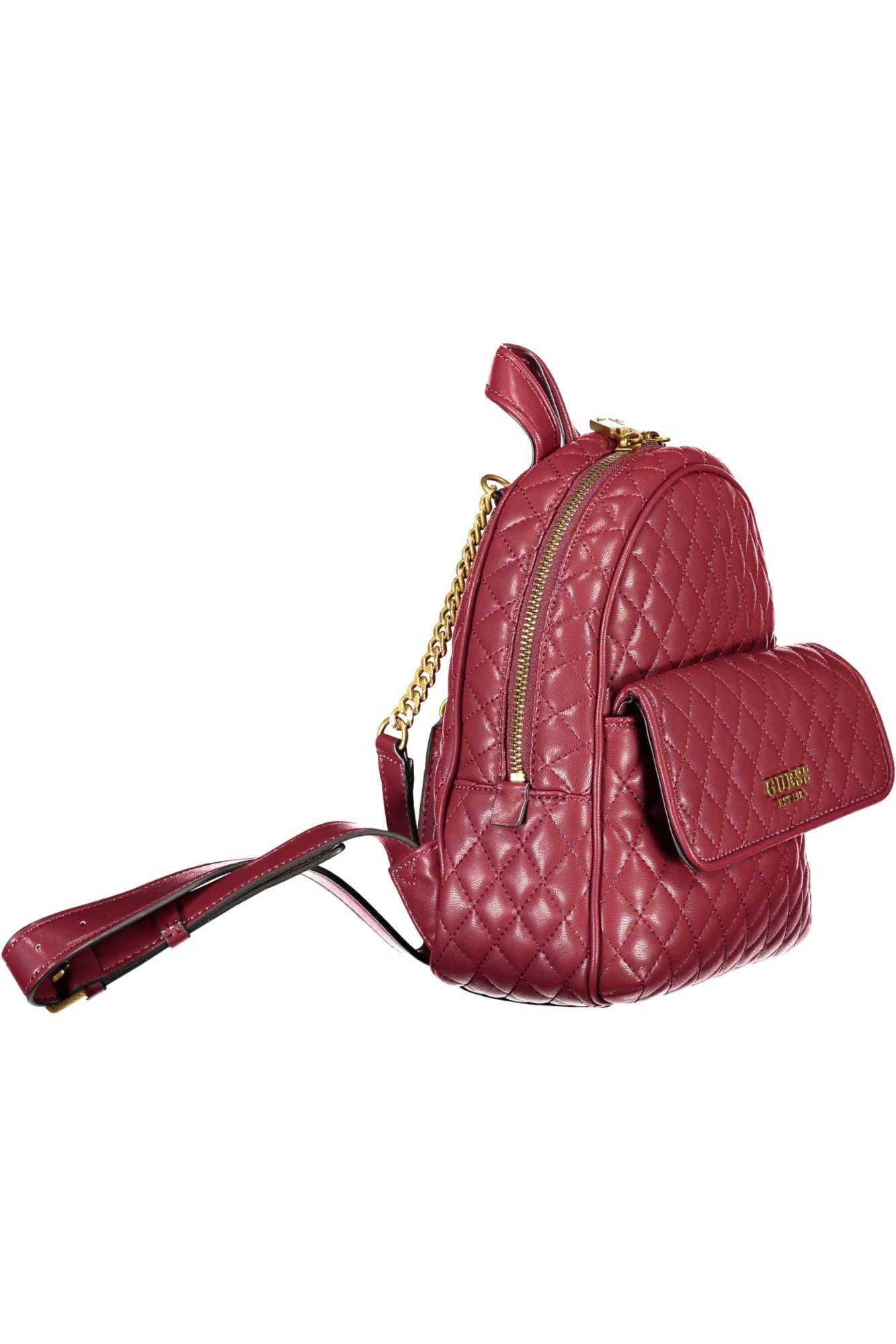 Chic Purple Backpack with Contrasting Details