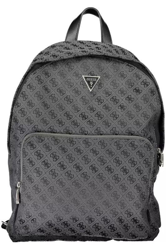 Dapper Black Backpack with Laptop Space & Logo Detail