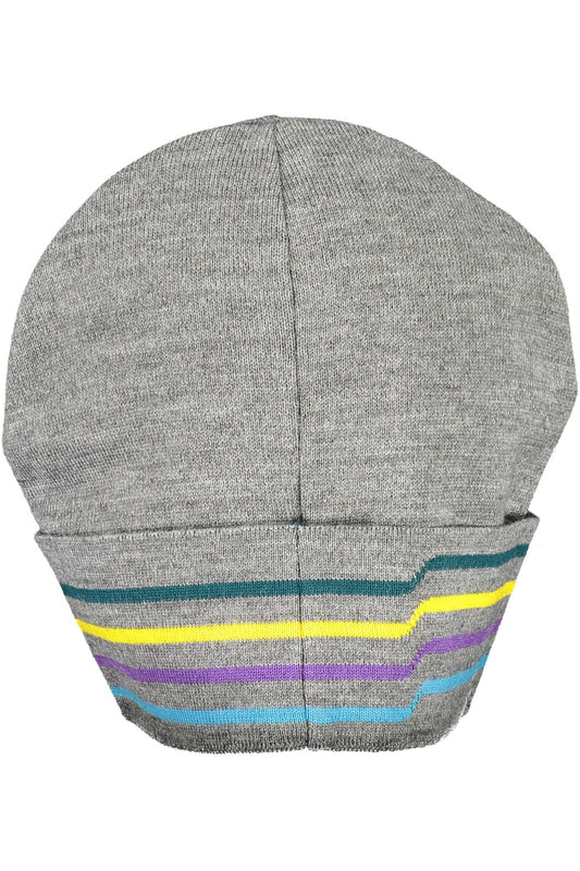 Elegant Gray Wool Blend Cap with Embroidery
