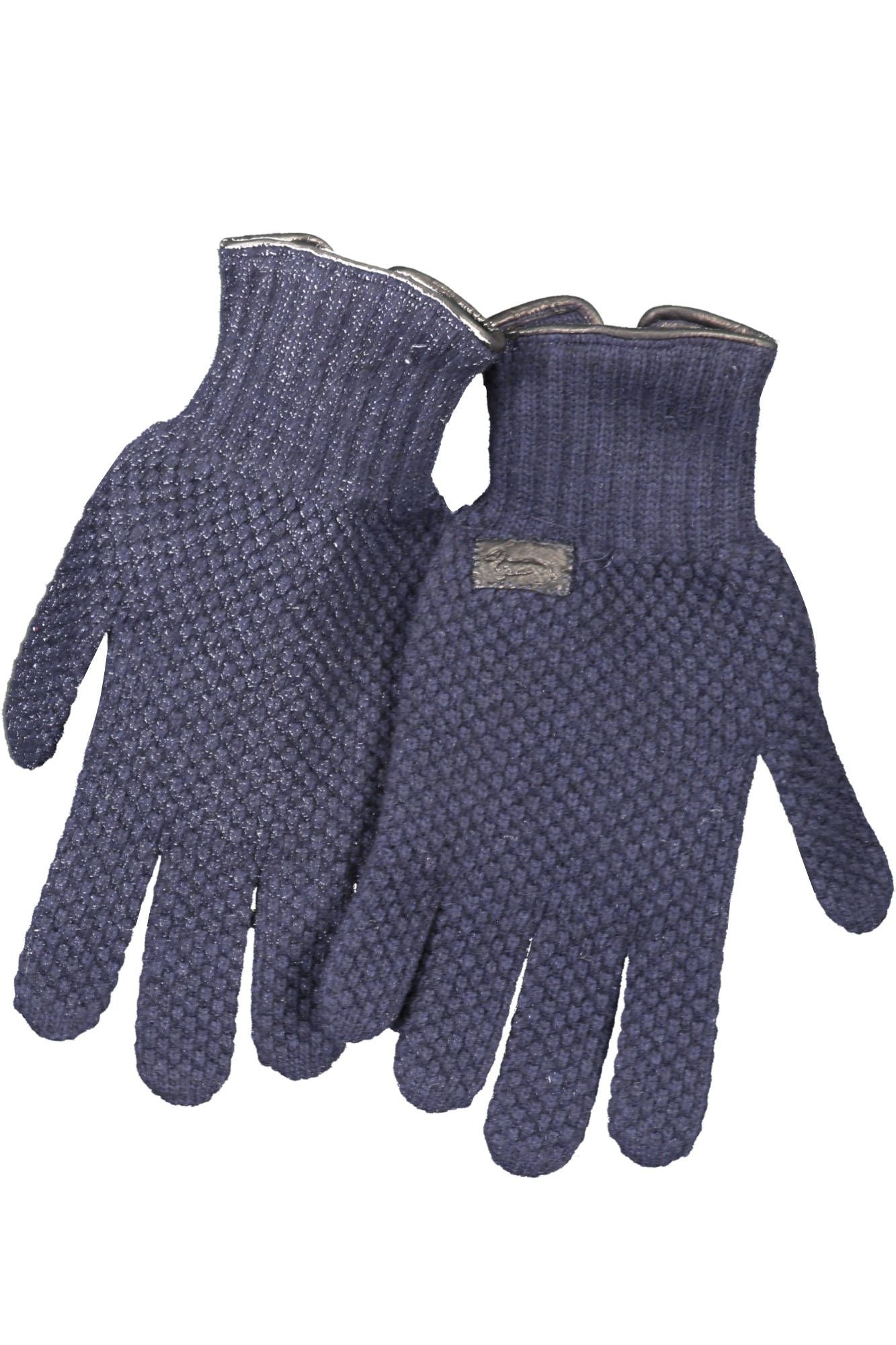 Elegant Blue Woolen Gloves