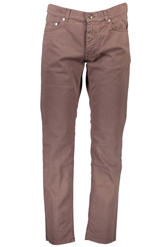 Elegant Narrow Fit Brown Trousers