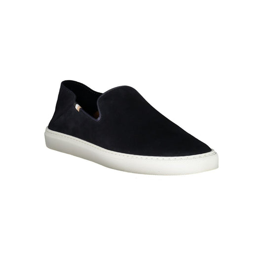 Sleek Blue Slip-On Sneakers with Contrast Sole