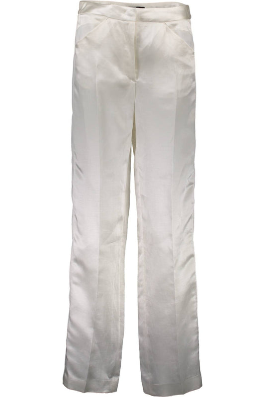 Chic White Linen Trousers by Just Cavalli