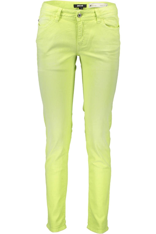 Chic Yellow Cotton Trousers