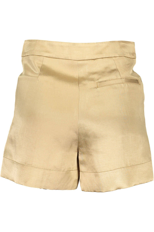 Golden Linen Chic Shorts by Just Cavalli