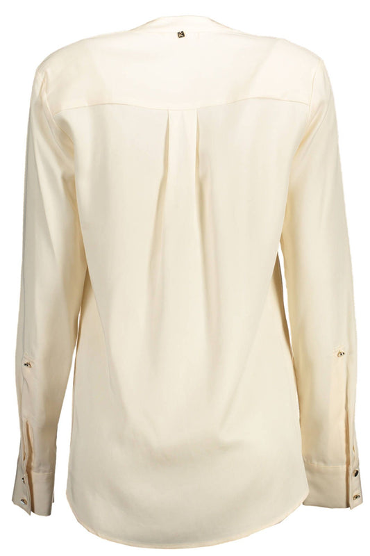 Elegant White Mandarin Collar Shirt